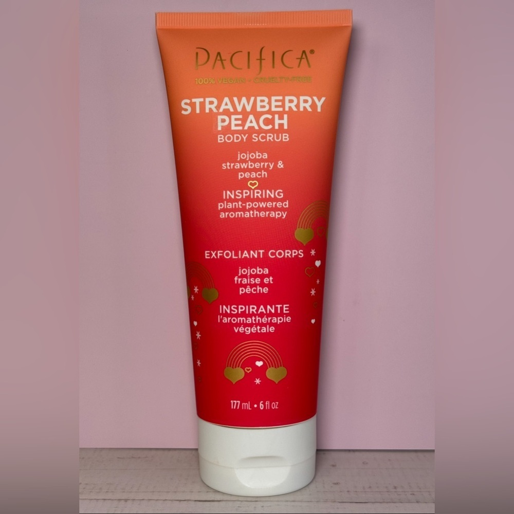Pacifica strawberry peach body scrub 6 fl oz NEW
